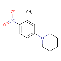 Chemical structure of 1-(3-methyl-4-nitrophenyl)piperidine - CSSB00005472024