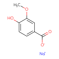 Chemical structure of sodium 4-hydroxy-3-methoxybenzoate - CSSB00015267463