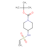 Chemical structure of tert-butyl 4-ethenesulfonamidopiperidine-1-carboxylate - CSSB00153713953