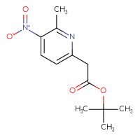 Chemical structure of tert-butyl 2-(6-methyl-5-nitropyridin-2-yl)acetate - CSSB00020649639