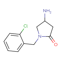 Chemical structure of 4-amino-1-[(2-chlorophenyl)methyl]pyrrolidin-2-one - CSSB00011308038