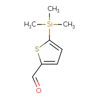 Chemical structure of 5-(trimethylsilyl)thiophene-2-carbaldehyde - CSSB00010619620