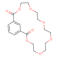Chemical structure of 3,6,9,12,15,18-hexaoxabicyclo[18.3.1]tetracosa-1(24),20,22-triene-2,19-dione - CSSB06629247592