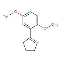 Chemical structure of 2-(cyclopent-1-en-1-yl)-1,4-dimethoxybenzene - CSSB02278178540