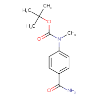 Chemical structure of tert-butyl N-(4-carbamoylphenyl)-N-methylcarbamate - CSSB00135370053