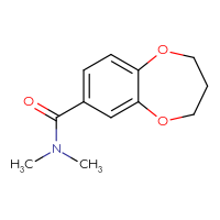 Chemical structure of N,N-dimethyl-3,4-dihydro-2H-1,5-benzodioxepine-7-carboxamide - CSSB00000262732