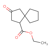 Chemical structure of ethyl 3-oxospiro[4.4]nonane-1-carboxylate - CSSB20895624113