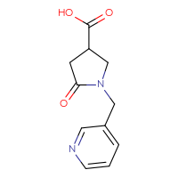 Chemical structure of 5-oxo-1-[(pyridin-3-yl)methyl]pyrrolidine-3-carboxylic acid - CSSB00000741611