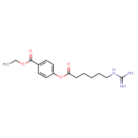 Chemical structure of ethyl 4-[(6-carbamimidamidohexanoyl)oxy]benzoate - CSSB00020617808