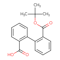 Chemical structure of 2'-[(tert-butoxy)carbonyl]-[1,1'-biphenyl]-2-carboxylic acid - CSSB06584454691