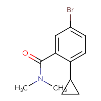 Chemical structure of 5-bromo-2-cyclopropyl-N,N-dimethylbenzamide - CSSB01992549421
