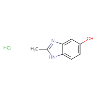 Chemical structure of 2-methyl-1H-1,3-benzodiazol-5-ol hydrochloride - CSSB06726393942