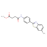 Chemical structure of methyl 3-{[4-(6-methyl-1,3-benzothiazol-2-yl)phenyl]carbamoyl}propanoate - CSSB00020579178