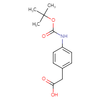 Chemical structure of 2-(4-{[(tert-butoxy)carbonyl]amino}phenyl)acetic acid - CSSB00011210699