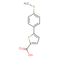 Chemical structure of 5-[4-(methylsulfanyl)phenyl]thiophene-2-carboxylic acid - CSSB00010176212