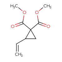 Chemical structure of 1,1-dimethyl 2-ethenylcyclopropane-1,1-dicarboxylate - CSSB00000094216