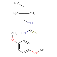 Chemical structure of 1-(2,5-dimethoxyphenyl)-3-(2,2-dimethylbutyl)thiourea - CSSB02037412289