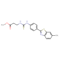 Chemical structure of methyl 3-({[4-(6-methyl-1,3-benzothiazol-2-yl)phenyl]carbamothioyl}amino)propanoate - CSSB21432549274