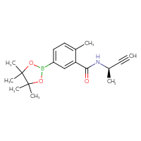 Chemical structure of N-[(2R)-but-3-yn-2-yl]-2-methyl-5-(4,4,5,5-tetramethyl-1,3,2-dioxaborolan-2-yl)benzamide - CSSB02522226836