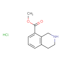 Chemical structure of methyl 1,2,3,4-tetrahydroisoquinoline-8-carboxylate hydrochloride - CSSB00016991974