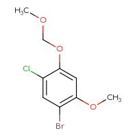 Chemical structure of 1-bromo-5-chloro-2-methoxy-4-(methoxymethoxy)benzene - CSSB14925677619