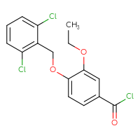Chemical structure of 4-[(2,6-dichlorophenyl)methoxy]-3-ethoxybenzoyl chloride - CSSB00020597098