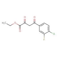 Chemical structure of ethyl 4-(4-chloro-3-fluorophenyl)-2,4-dioxobutanoate - CSSB02503804566