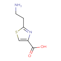 Chemical structure of 2-(2-aminoethyl)-1,3-thiazole-4-carboxylic acid - CSSB00011996186