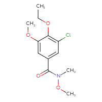 Chemical structure of 3-chloro-4-ethoxy-N,5-dimethoxy-N-methylbenzamide - CSSB00103918930