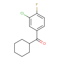 Chemical structure of (3-chloro-4-fluorophenyl)(cyclohexyl)methanone - CSSB00011805770