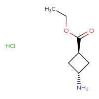 Chemical structure of ethyl (1r,3r)-3-aminocyclobutane-1-carboxylate hydrochloride - CSSB00132306568