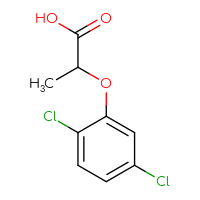 Chemical structure of 2-(2,5-dichlorophenoxy)propanoic acid - CSSB00000191291