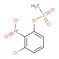 Chemical structure of 3-chloro-2-nitrophenyl methanesulfonate - CSSB00114178276