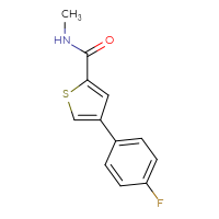 Chemical structure of 4-(4-fluorophenyl)-N-methylthiophene-2-carboxamide - CSSB00941509392