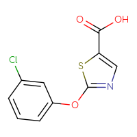 Chemical structure of 2-(3-chlorophenoxy)-1,3-thiazole-5-carboxylic acid - CSSB00014972561