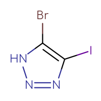 Chemical structure of 5-bromo-4-iodo-1H-1,2,3-triazole - CSSB00134762111