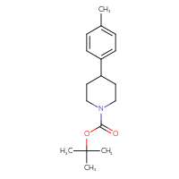Chemical structure of tert-butyl 4-(4-methylphenyl)piperidine-1-carboxylate - CSSB00010236049
