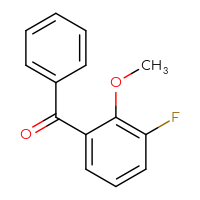 Chemical structure of (3-fluoro-2-methoxyphenyl)(phenyl)methanone - CSSB06428182734