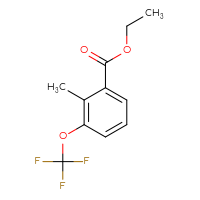 Chemical structure of ethyl 2-methyl-3-(trifluoromethoxy)benzoate - CSSB00161167322