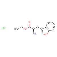 Chemical structure of ethyl 2-amino-3-(1-benzofuran-3-yl)propanoate hydrochloride - CSSB20963526204