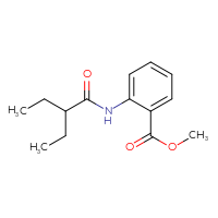 Chemical structure of methyl 2-(2-ethylbutanamido)benzoate - CSSB00000579645