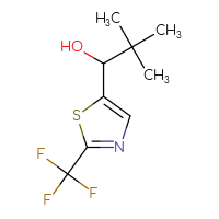 Chemical structure of 2,2-dimethyl-1-[2-(trifluoromethyl)-1,3-thiazol-5-yl]propan-1-ol - CSSB00014107330