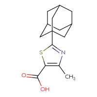 Chemical structure of 2-(adamantan-1-yl)-4-methyl-1,3-thiazole-5-carboxylic acid - CSSB00008101339