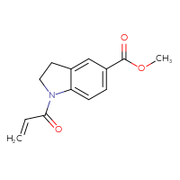 Chemical structure of methyl 1-(prop-2-enoyl)-2,3-dihydro-1H-indole-5-carboxylate - CSSB01995242926