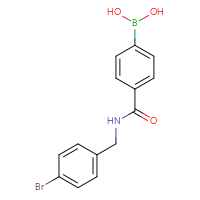 Chemical structure of (4-{[(4-bromophenyl)methyl]carbamoyl}phenyl)boronic acid - CSSB00150703439