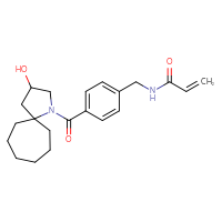 Chemical structure of N-[(4-{3-hydroxy-1-azaspiro[4.6]undecane-1-carbonyl}phenyl)methyl]prop-2-enamide - CSSS01185912253