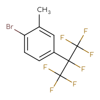 Chemical structure of 1-bromo-4-(1,1,1,2,3,3,3-heptafluoropropan-2-yl)-2-methylbenzene - CSSB00160470508