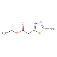 Chemical structure of ethyl 2-(5-amino-1,3,4-thiadiazol-2-yl)acetate - CSSB00000692170