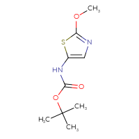Chemical structure of tert-butyl N-(2-methoxy-1,3-thiazol-5-yl)carbamate - CSSB00135319090