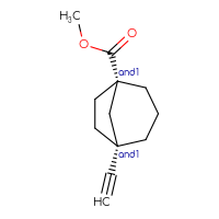 Chemical structure of rac-methyl (1R,5S)-5-ethynylbicyclo[3.2.1]octane-1-carboxylate - CSSB20620688549